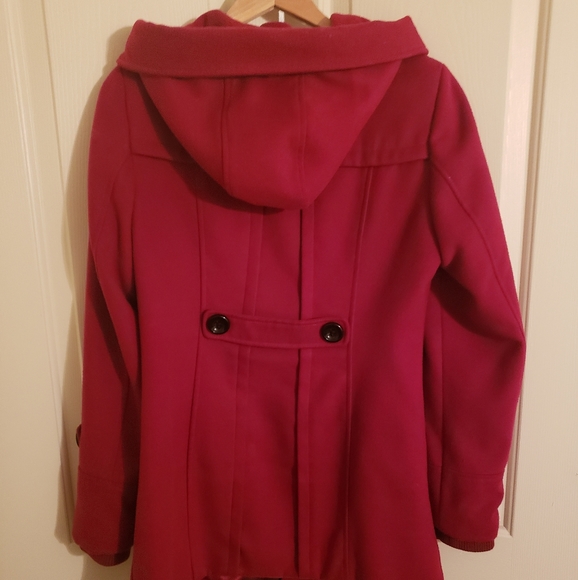 RW&CO Red Wool Dress Coat - Picture 3 of 5